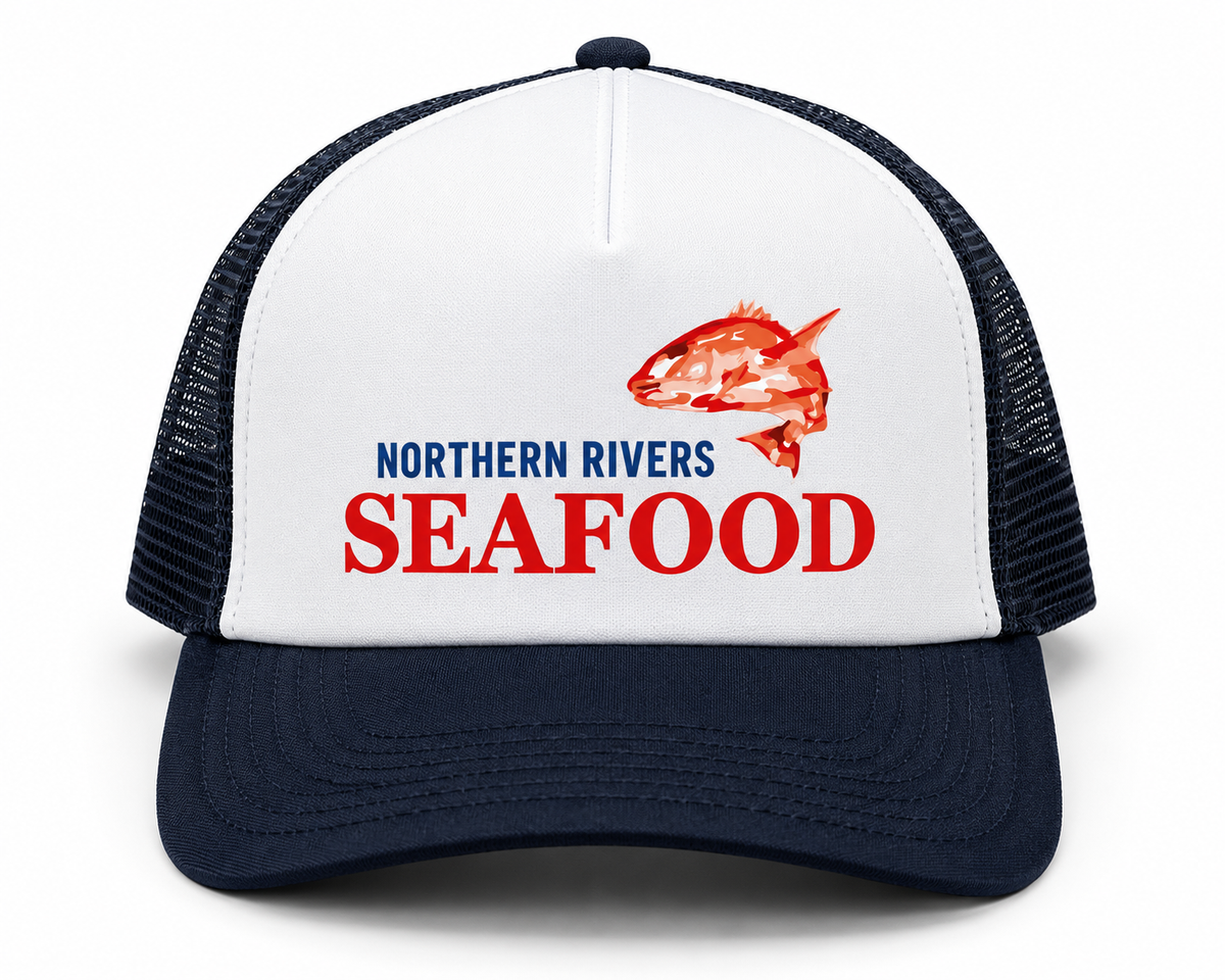 Hat with Northern Rivers Seafood logo
